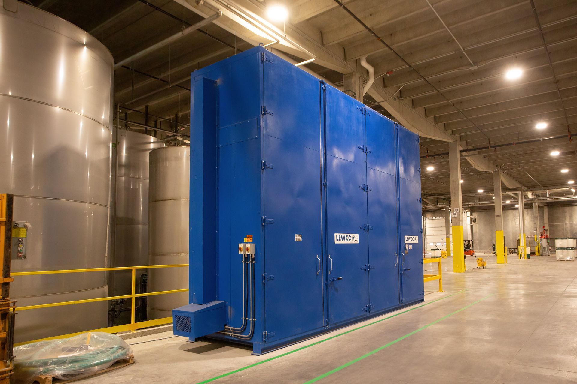 Heavy process equipment and bulk storage inside a Future Transfer facility