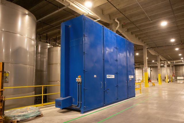 Heavy process equipment and bulk storage inside a Future Transfer facility