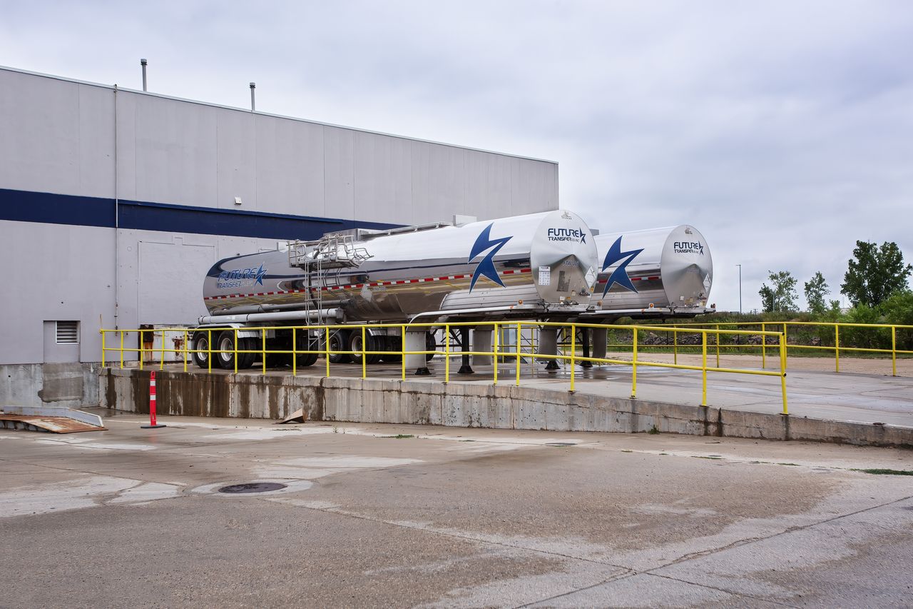Future Transfer tanker trailers outside a plant
